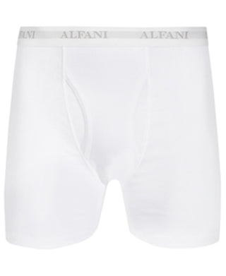 Cuecas boxer masculinas Alfani, pacote com 5, brancas, tamanho pequeno