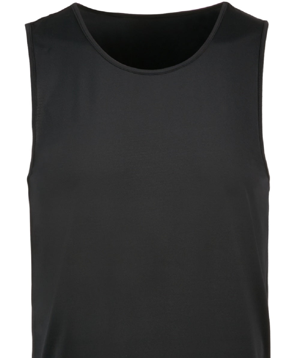 Camiseta regata masculina Alfani com gola redonda e absorção de umidade, preta, tamanho médio