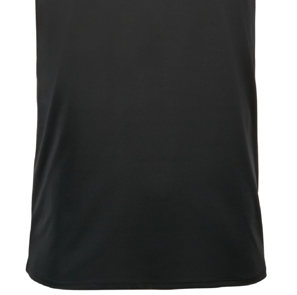 Camiseta regata masculina Alfani com gola redonda e absorção de umidade, preta, tamanho médio