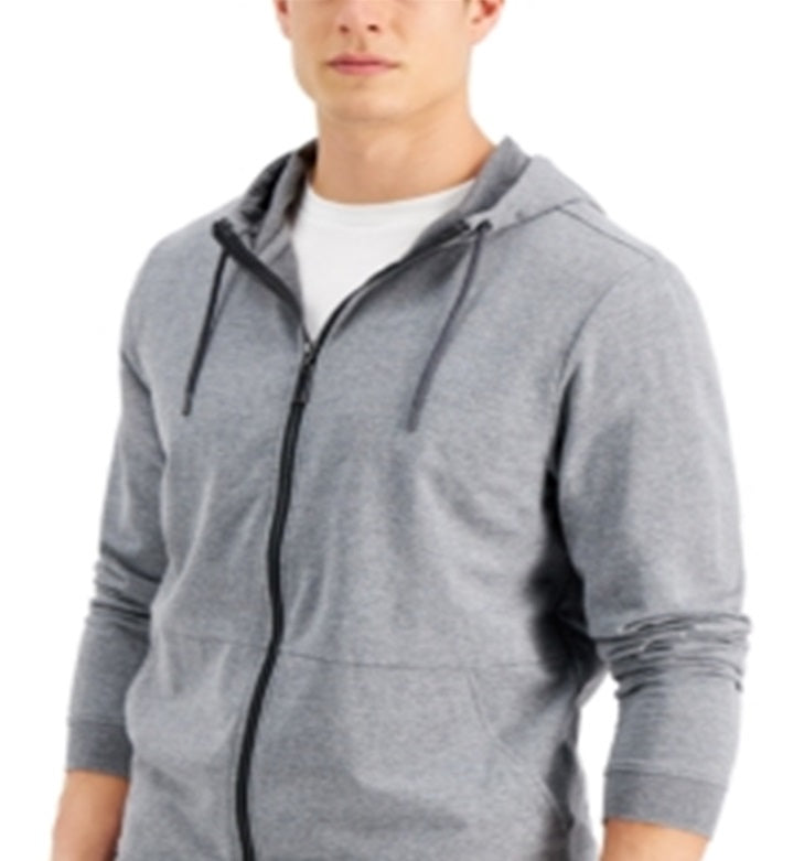 Pijama masculino Alfani com capuz e absorção de umidade, cinza, tamanho médio