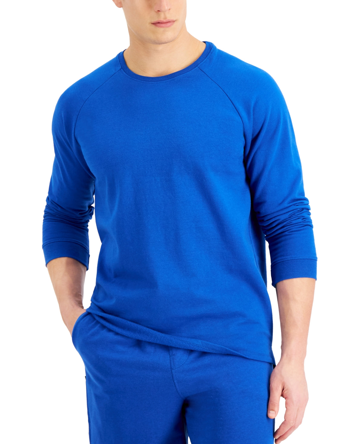 Pijama masculino Alfani Moisture Wicking, azul, tamanho X-G