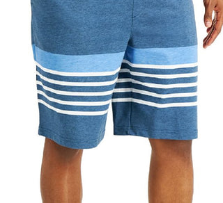 Club Room Women's Hawthorne Striped Pajama Shorts Blue Size M