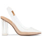 Wild Pair Dharma Slingback Transparente Vinil Sapatos Marrom Tamanho 5,5 M