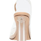 Wild Pair Dharma Slingback Transparente Vinil Sapatos Marrom Tamanho 5,5 M