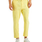 Calça elástica masculina Club Room Four Way Stretch amarela tamanho 40x30