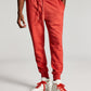 Calça de moletom masculina Sun + Stone Garment Washed Fleece, vermelha, tamanho grande