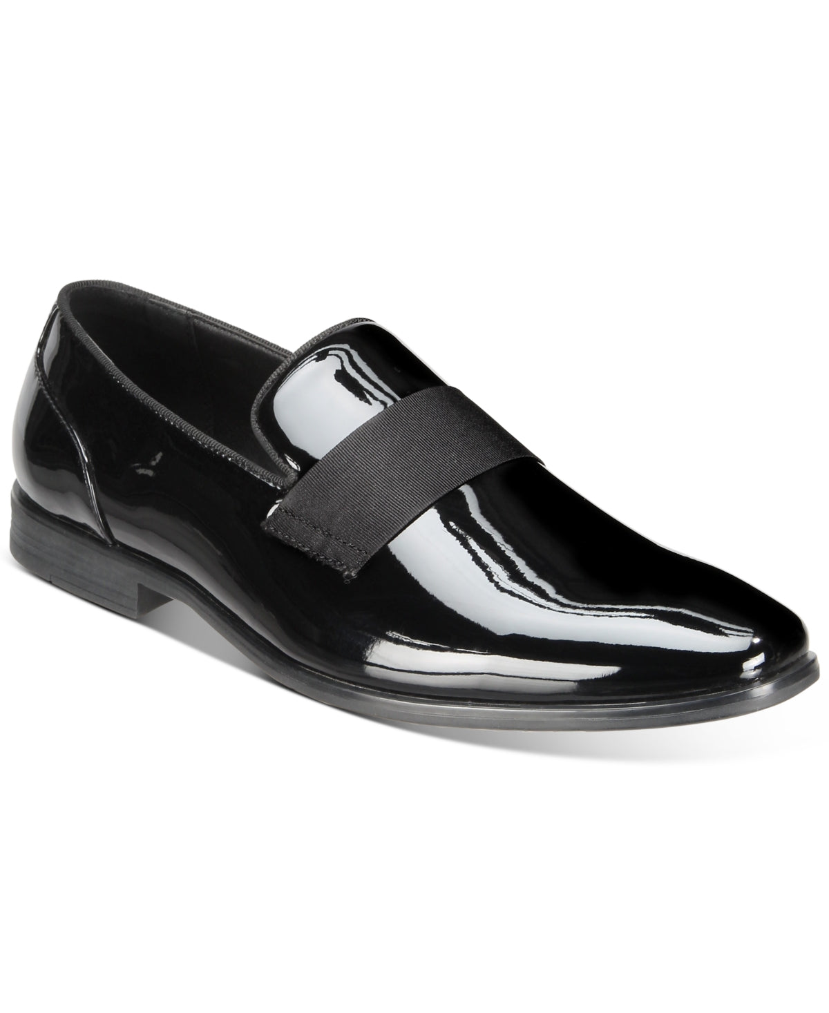 Alfani Haydan Patent Slip On Mocassim Masculino Preto Tamanho 9