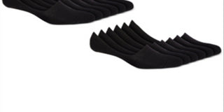 Meias Club Room Masculinas No Show, Pacote com 12, Pretas, Tamanho Regular