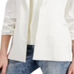 Blazer feminino de cetim aberto na frente, tamanho médio, da INC International Concepts