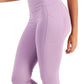 ID Ideology Leggings femininas de compressão, cintura alta, bolso lateral, comprimento 7/8, roxas