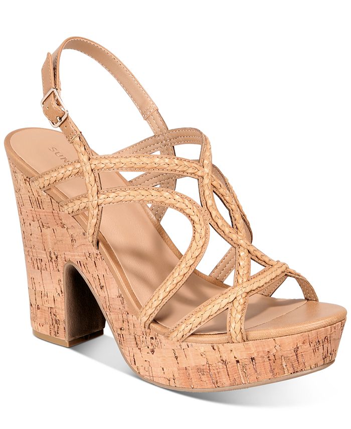 Sandálias femininas Sun + Stone Nadiya, marrom, tamanho 6 M