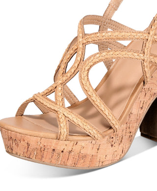 Sandálias femininas Sun + Stone Nadiya, marrom, tamanho 6 M