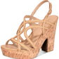 Sandálias femininas Sun + Stone Nadiya, marrom, tamanho 6,5 M