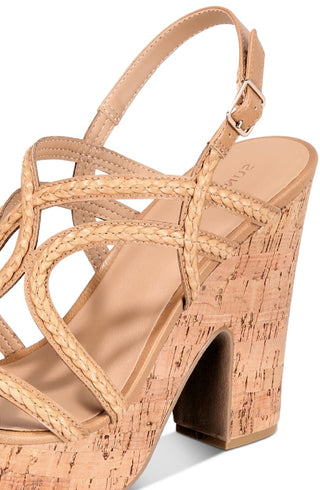 Sandálias femininas Sun + Stone Nadiya, marrom, tamanho 7 M