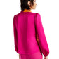 Blusa feminina com blocos de cores e frente torcida, tamanho grande, rosa, da INC International Concepts