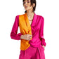 Blusa feminina com blocos de cores e frente torcida, tamanho grande, rosa, da INC International Concepts