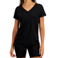 Camiseta feminina listrada Ideology Shadow, preta, tamanho X-S
