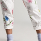 Calças afuniladas florais slim fit masculinas da INC International Concepts, tamanho XX-G, brancas