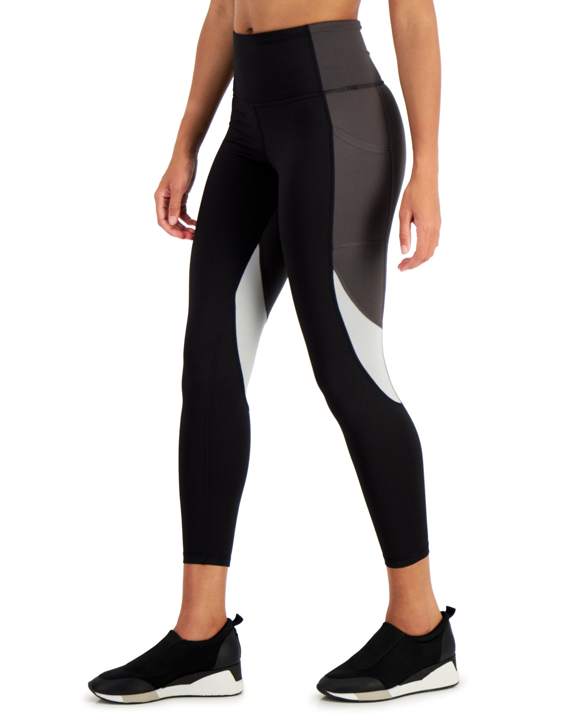 Leggings femininas Colorblock ID Ideology, pretas, tamanho XX-G