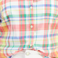 Camisa xadrez de algodão feminina Style &amp; Co, branca, tamanho grande