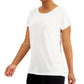 Camiseta feminina com decote redondo ID Ideology, branca, tamanho X-G