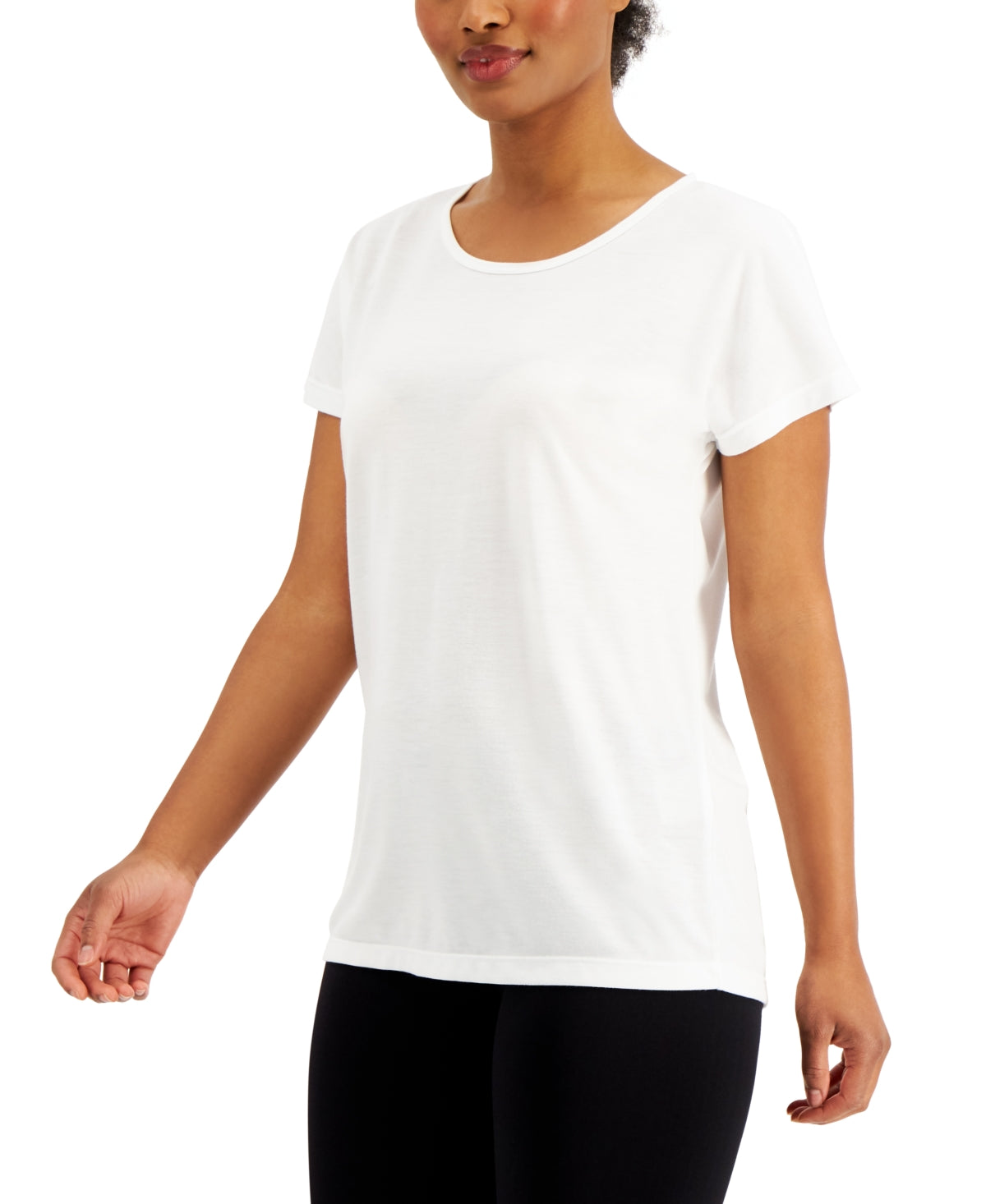 Camiseta feminina com decote redondo ID Ideology, branca, tamanho X-G