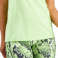 ID Ideology Regata feminina lisa com alças, verde, tamanho X-S