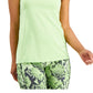 ID Ideology Regata feminina lisa com alças, verde, tamanho P
