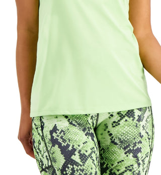 Ideology Women's Solid Strappy Tank Top Green Size Large