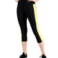Leggings curtas femininas ID Ideology Colorblocked, pretas, tamanho pequeno