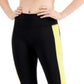 Leggings curtas femininas ID Ideology Colorblocked, pretas, tamanho pequeno