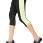 Leggings curtas femininas ID Ideology Colorblocked, pretas, tamanho XS