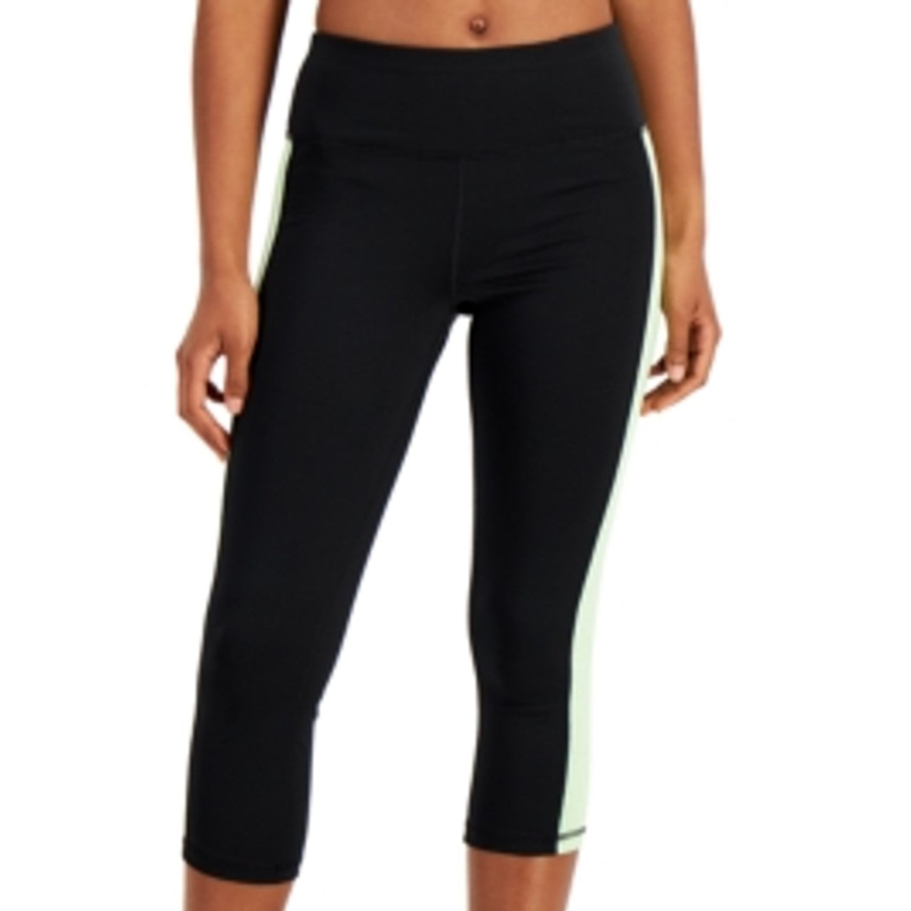 Leggings curtas femininas ID Ideology Colorblocked, tamanho XL, prateadas