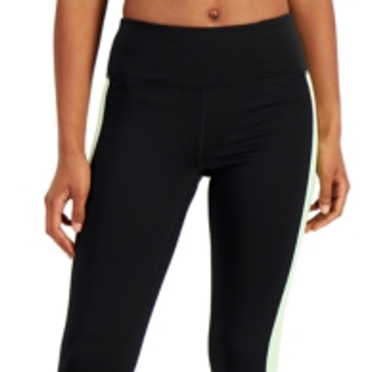 Leggings curtas femininas ID Ideology Colorblocked, tamanho XL, prateadas