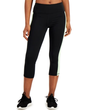Leggings curtas femininas ID Ideology Colorblocked, tamanho XL, prateadas