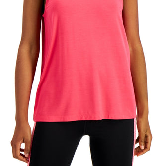 Ideology Women's V Neck Tank Top Pink Size Medium