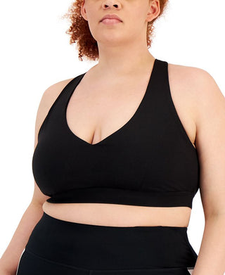 Ideology Women's Plus Match Set Sports Bra Black Size 3X