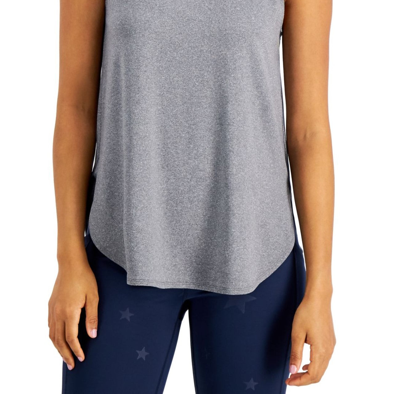 Conjunto de moletom feminino ID Ideology, regata cinza, tamanho XXL