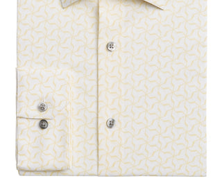 Camisa social masculina Alfani Slim Fit com elasticidade bidirecional, amarela, tamanho 12x34-35
