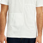 Sun Stone Masculino Mix Media Texturizado Patchwork Henley Branco Tamanho Grande