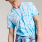 Camiseta masculina Shibori Starburst Sun + Stone, azul, tamanho XX-G
