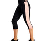 Leggings curtas femininas ID Ideology Colorblocked, pretas, tamanho XX-G
