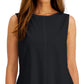 Karen Scott Blusa feminina sem mangas, preta, tamanho extragrande