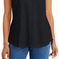 Karen Scott Blusa feminina sem mangas, preta, tamanho extragrande