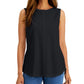 Karen Scott Blusa feminina sem mangas, preta, tamanho extragrande