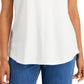 Karen Scott Blusa feminina sem mangas, branca, tamanho médio