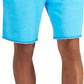 Sun + Stone Shorts Masculino Regular Fit em Fleece Tingido Azul Tamanho M