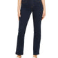 Jeans feminino estilo &amp; co, cintura alta, natural, perna reta, azul, tamanho 10, pequeno