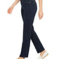 Jeans feminino estilo &amp; co, cintura alta, natural, perna reta, azul, tamanho 10, pequeno