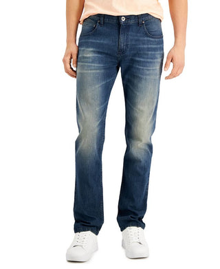 INC International Concepts Men's Tinted Slim Fit Straight Legged Jeans Blue Size 36